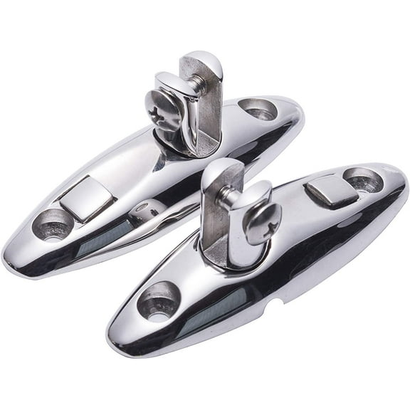 ABCISI Boat Bimini Top Swivel Hinge,316 Stainless Steel Deck Side Mount Quick Release Hinge,Marine Hardware Accessories,Include Screws, Pack of 2