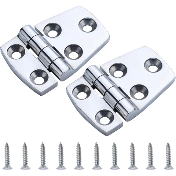 ABCISI Boat Hatch Hinge, 316 Stainless Steel Cabinet Door Casting Hinges Marine Grade Hardware with Screws(2.25''x1.5'') for Boat,RVs(2PCS)
