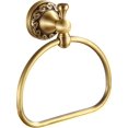 thumbnail image 1 of ABCISI Brass Towel Ring, Antique Hand Towel Holder, Flexibly Rotated by 180 °, Sturdy Bathroom Towel Rack Hanger, Exquisite Pattern Carving with Concealed Screws Design,Wall Mounted Retro Accessories, 1 of 7