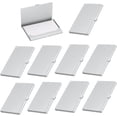 thumbnail image 1 of ABCISI Business Card Holder, 10Pcs Aluminum Metal Card Case, Long-Term Use Without Fading, Professional Pocket Card Holder for Name Card Credit Card Gift Cards ID Cards, Easy to Carry, Silver, 1 of 11