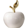 thumbnail image 1 of ABCISI Ceramic Fruit, Artificial Apple Statue Figurine Gifts, Tabletop Fruit Sculpture Ornament for Dining Room Home Bookshelf Decor, White,, 1 of 14
