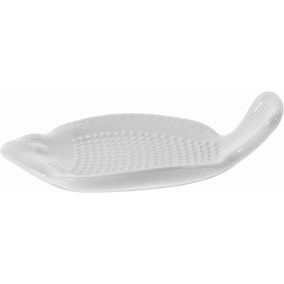 ABCISI Ceramic Garlic Grater Plate, 4.72 Inch Garlic Grinder, Handheld Kitchen Crusher for Shredding Ginger Garlic Vegetables Cheese, Lightweight and Compact Cooking Tool for Home and Chef Use