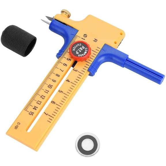ABCISI Circle Cutter, Rotary Paper Trimmer with Effective Cutting Range, Fixed Grip Ensures Precise and Smooth Cuts, Round Draw Picture Cutting Tool, Ideal for Arts, Crafts, Scrapbooking, and Other