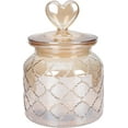thumbnail image 1 of ABCISI Clear Glass Apothecary Jar with Heart Top Lid Crystal Jewelry Box Food Jar Wedding Candy Containers Buffet Jars Valentines Day Present Light Brown, 1 of 9