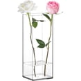 thumbnail image 1 of ABCISI Clear Plastic Vase, 5" W x 12" H High Transparency Square Acrylic Flower Vase for Home Wedding Party Centerpieces Decor(Non Breakable), 1 of 16