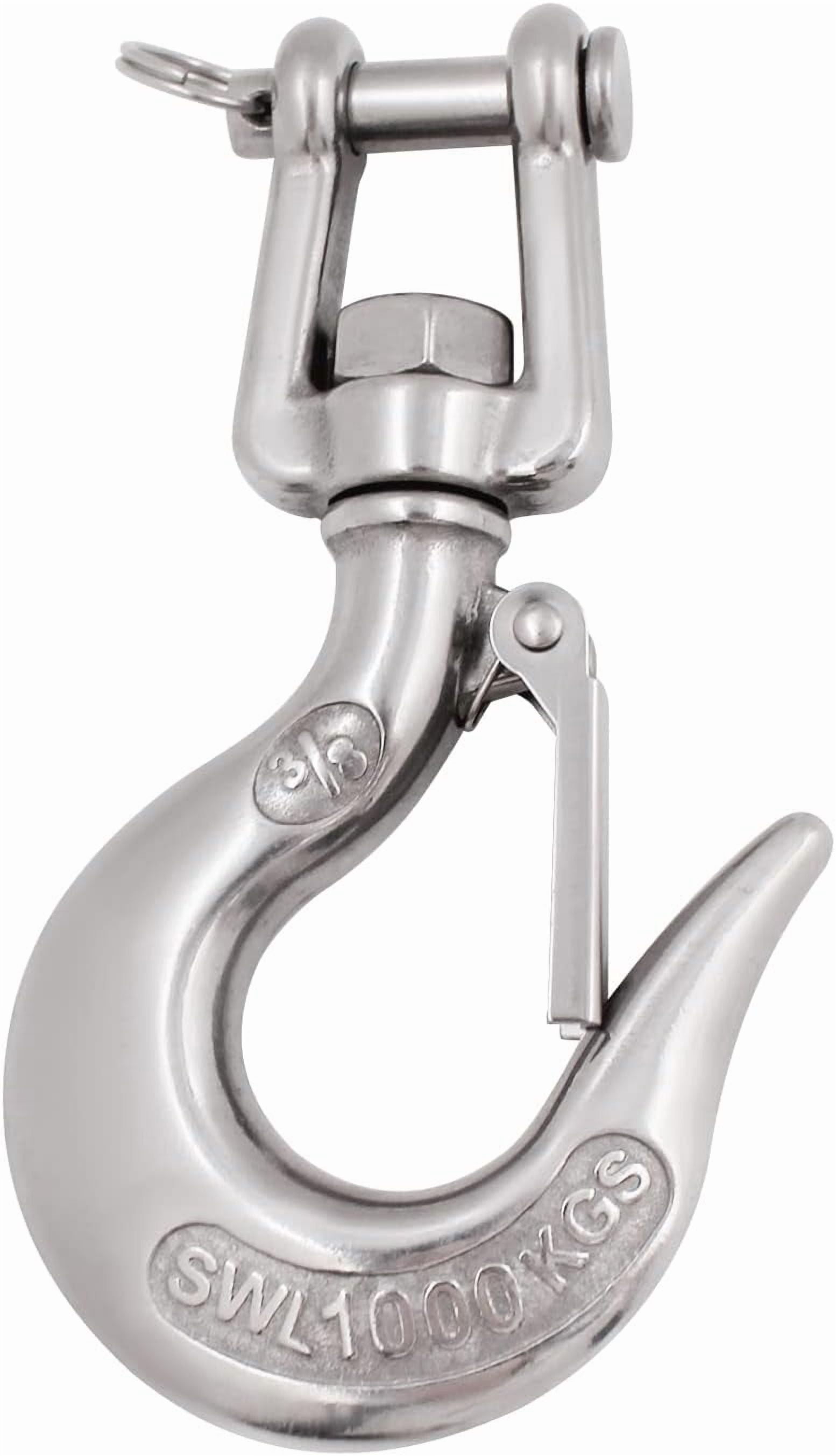 ABCISI Clevis Slip Hook 304 Stainless Steel with Safety Latch, Swivel ...