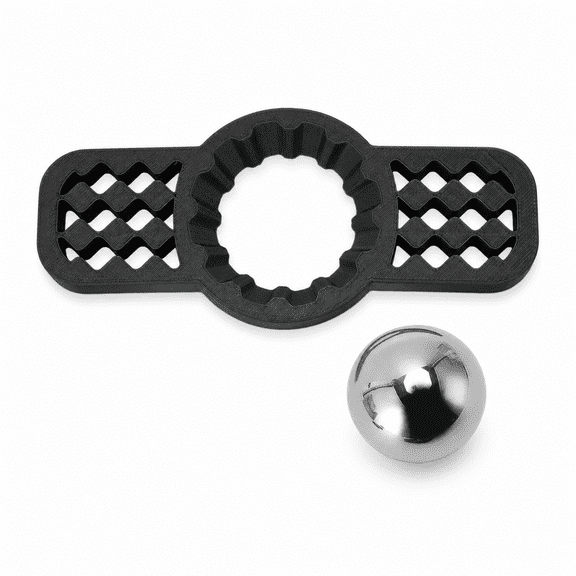 ABCISI Coffee Cooling Ball with Detachable Holder, Stainless Steel Drink Chiller for Espresso, Whiskey, Bourbon and Cocktails, Reusable Beverage Cooler for Bar Home, Espresso Maker Accessories, Black
