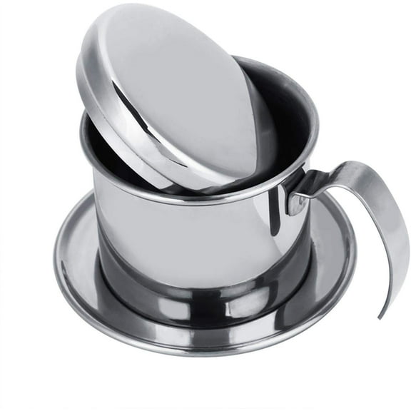 ABCISI Coffee Maker Pot, Stainless Steel Vietnamese Coffee Drip Filter Maker, Single Cup Coffee Drip Brewer, Portable for Home Kitchen Office Outdoor Use, Best Gift Choice for Baristas Coffee
