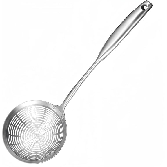 ABCISI Cooking Skimmer, 304 Stainless Steel Spider Strainer Handheld Metal Slotted Spoon With Holes, Mesh Ladle For Spaghetti Pasta, Poached Egg, Noodle, Vegetables, Kitchen Frying And Cooking Tools