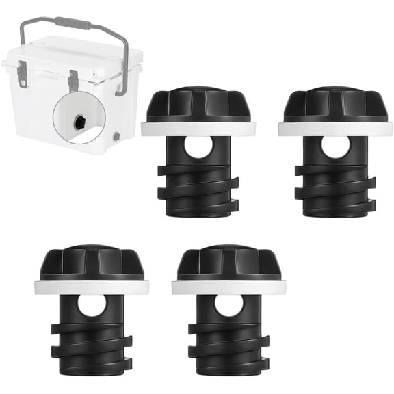 ABCISI Cooler Drain Plug Replacement, 4 Pack, Compatible with YETI, RTIC, Roadie & Tank Coolers, Leakproof Replacement Plug for Ice Chest, 1.4"W x 2"L
