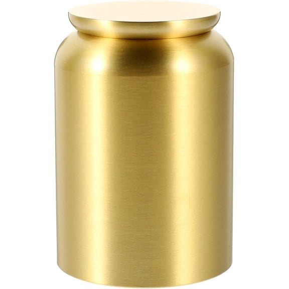 ABCISI Copper Canister Tea Storage Jar Kitchen Food Canister Brass Tea Can Storage Tank Airtight Sealing Jars for Coffee Bean (Bottle Mouth: 3.2CM, Height: 6.7CM)