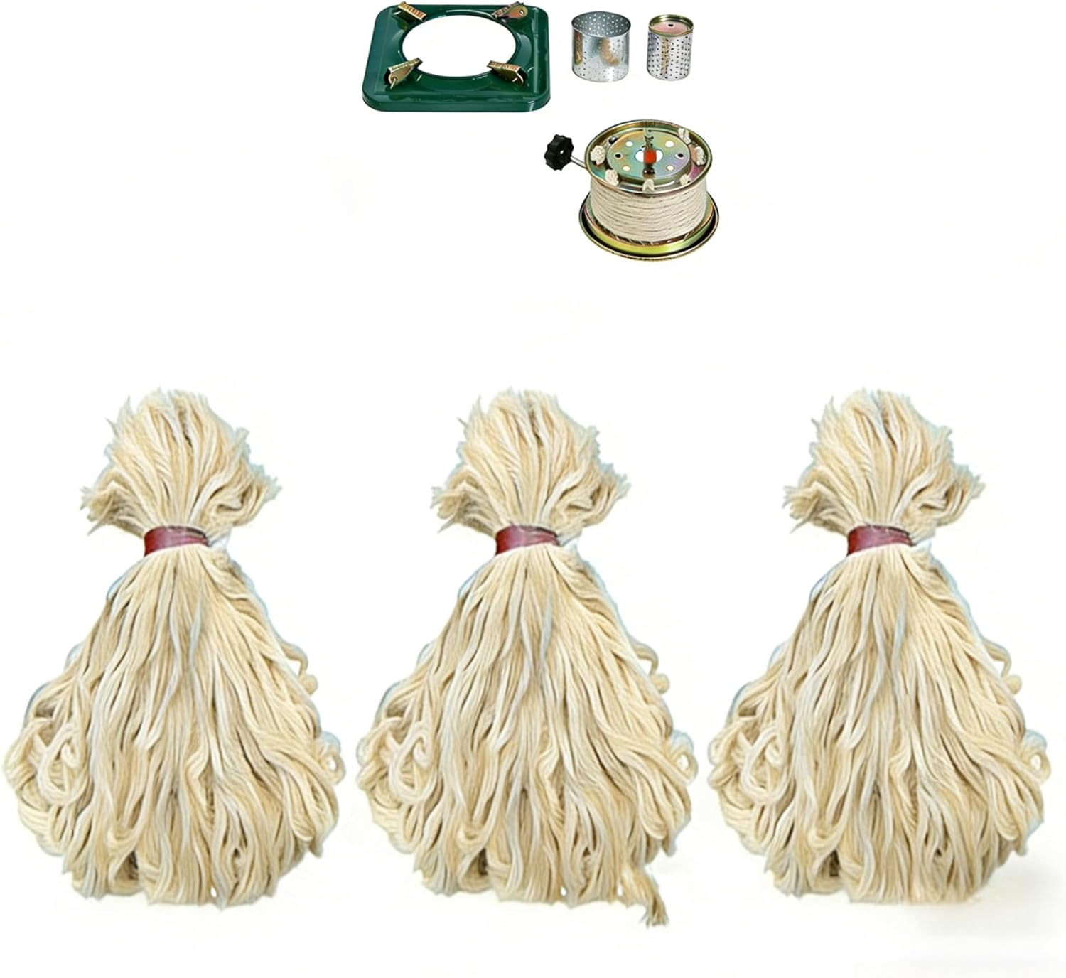 ABCISI Cotton Kerosene Stove Wicks - Universal Replacement Wick for Kerosene Lanterns, Heaters & Camping Stoves, Outdoor Stove Accessories | Mechas para Fogon de Keroseno (100 Pcs)