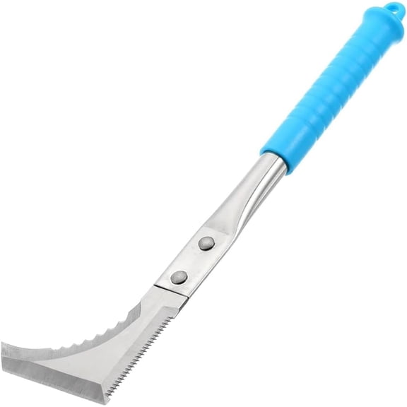 ABCISI Crack Weeder Crack Weeding Tool, Sawtooth Wave Manual Scythe with Sharp L-shaped Blade, Stainless Steel Gardening Tool for Removing Weeds Mosses - 1 PCS,11.42"