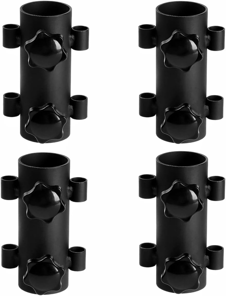CATPAN 4Pcs Camping Tent Rod Holders,Reinforced Windproof Awning Rod Holder,Portable Tent Fixed Tube Pole Stand for Camping Fishing Hiking