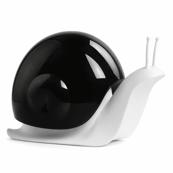 ABCISI Snail Soap Dispenser, 120 mL Refillable Hand Soap Pump with Press Shell and Hidden Tube, Plastic Lotion Bottle for Kids, Kitchen, Bathroom, Black