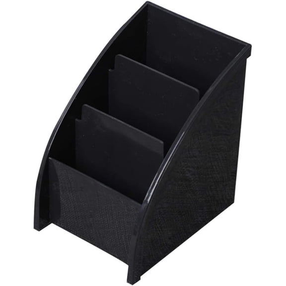 ABCISI Desktop Storage Case, Remote Control Holder with 3 Compartments, Office Table Organizer for Phone Pens and Small Items, Space Saving Organizer for Home and Office, 5.11X4.52X3.50In