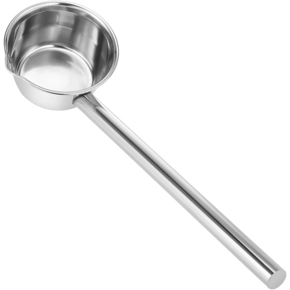 ABCISI Dipper Stainless Steel Spoon, Multi-Use Spoon Convenient Ladle for Kitchen and Garden, Long Handle Watering Scoop for Plant, Metal Ladles for Serving Soup, 13.8in