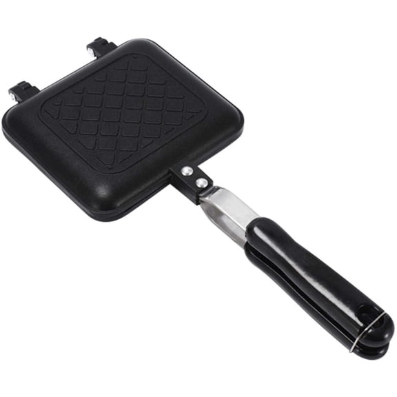 ABCISI Double-Sided Frying Pan, Flat Bottom Double-Coated Sandwich Maker, Non-Stick Breakfast Grilled Cheese and Panini Maker, Waffle Pancake Snack Griddle Pan, Kitchen Tortillas Maker
