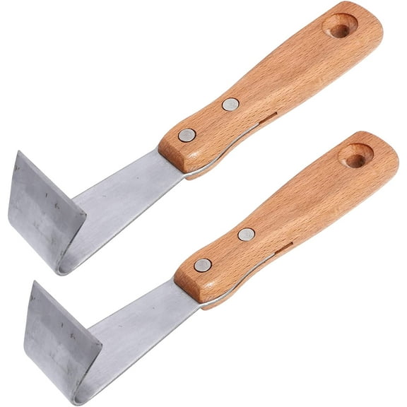 ABCISI Draw Knife Debarking Tool, Draw Shave Tool Bark Spud Debarking Tool, 2pcs Log Peeler Tree Grafting Cutter, tree Blade Scraper for Garden Fruit Tree Bark Stripping Tool Felled Bark Spud