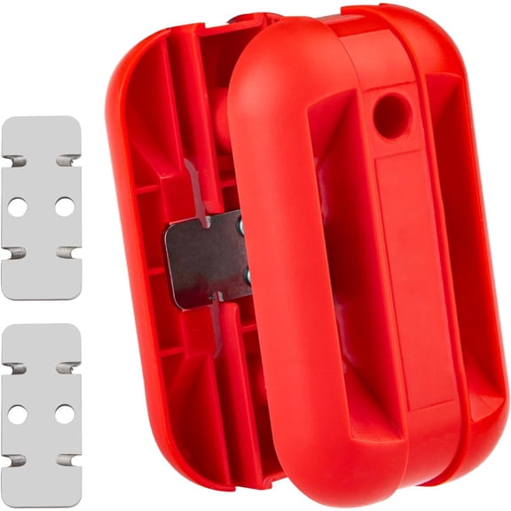 ABCISI Edge Banding Trimmer with Two Replacement Blades, Manual Edge Trimmer for All Directions, Edge Band Cutter for ABS, PVC, Veneer, and Melamine, Woodworking Deburring Tool (Red)