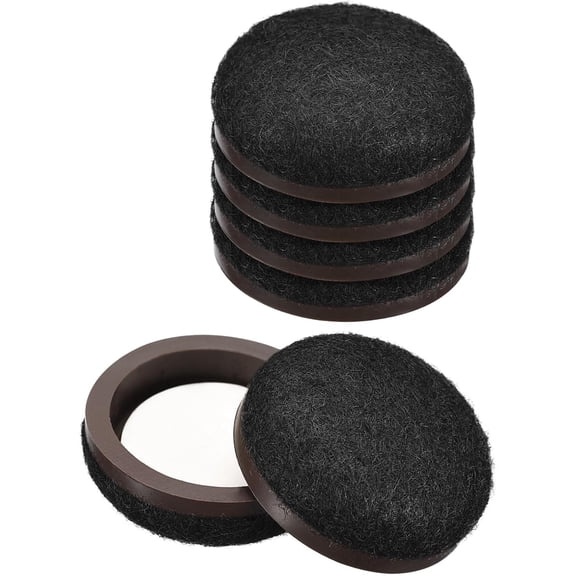 ABCISI Felt Furniture Pads, 20Pcs Formed Round Chair Table Leg Protection, Furniture Sliders for Hardwood Floors Carpeted Tile Vinyl,Scratch-Resistant Floor Protectors & Noise Reducing Pads(1" Black)