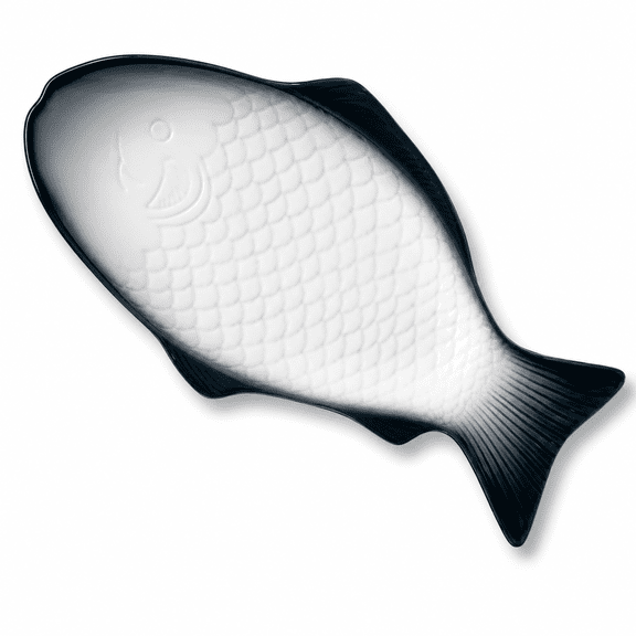 ABCISI Fish Shaped Plate Ceramic Fish Dish Porcelain Fish Plate Fish Serving Platter Porcelain Serving Platters Appetizer Serving Tray