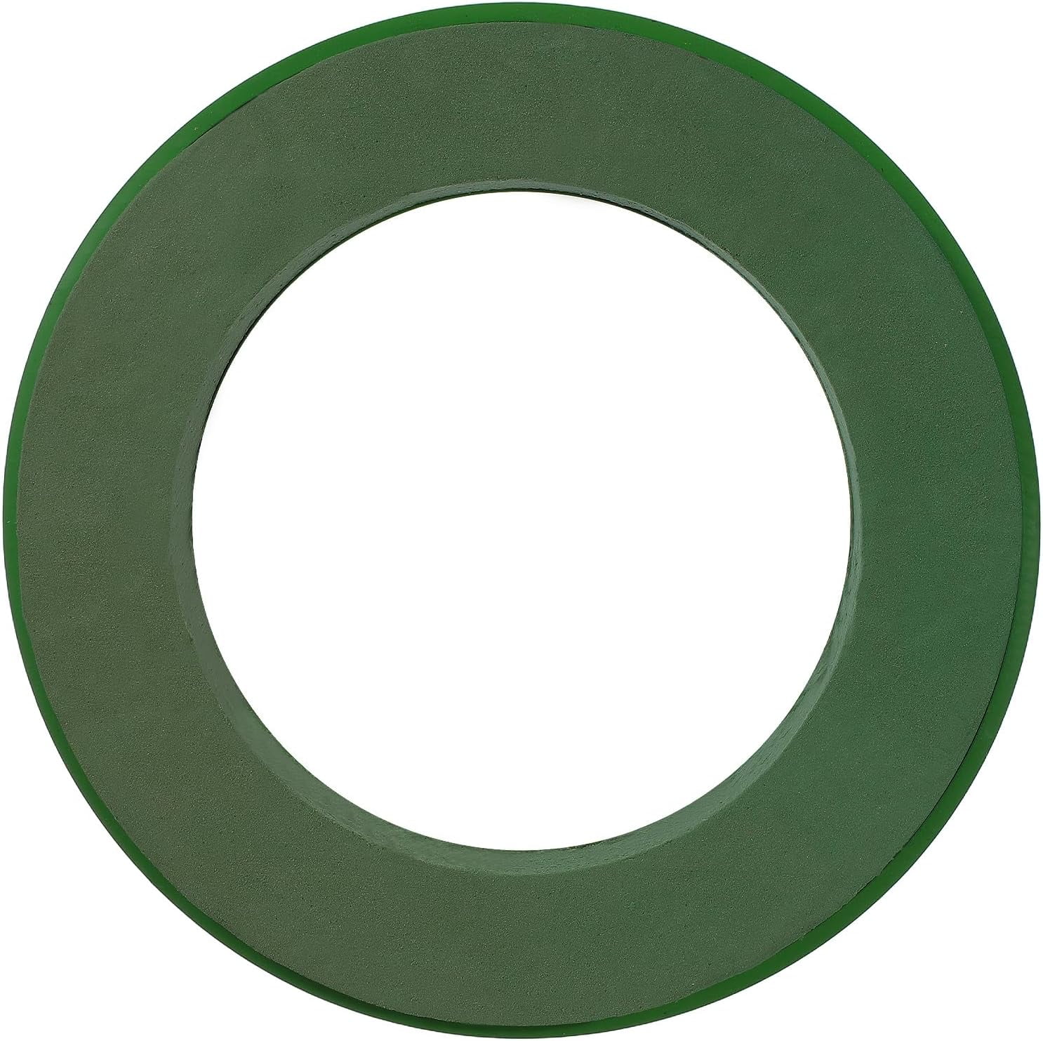 ABCISI Foam Rings - 11-Inch Wet Floral Foam Designer Ring Oasis Wreath Base (Green)
