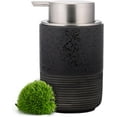 thumbnail image 1 of ABCISI Foaming Soap Dispenser, Ceramic Embossed Press Foam Hand Soap Dispenser - 300ml Large Capacity Facial Cleansing Bottle and Liquid Soap Dispenser for Kitchen Bathroom  (Black), 1 of 14