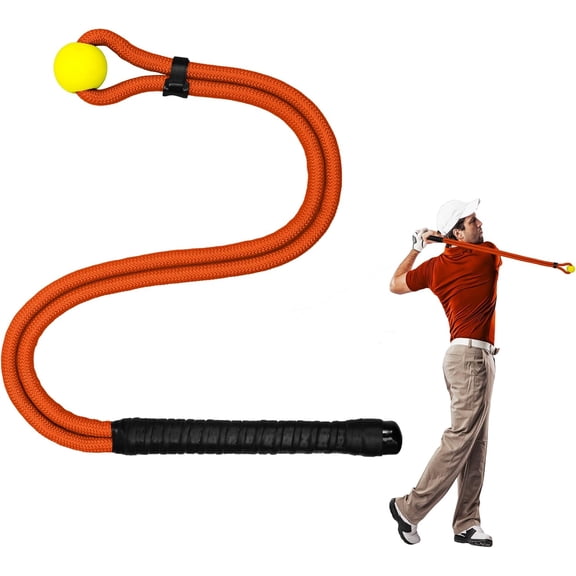 ABCISI Golf Rope Swing Trainer, Golf Swing Training Aid to Improve Speed, Accuracy, Rhythm, Flexibility and Strength, Portable Golf Training Tool for Indoor/Outdoor Practice