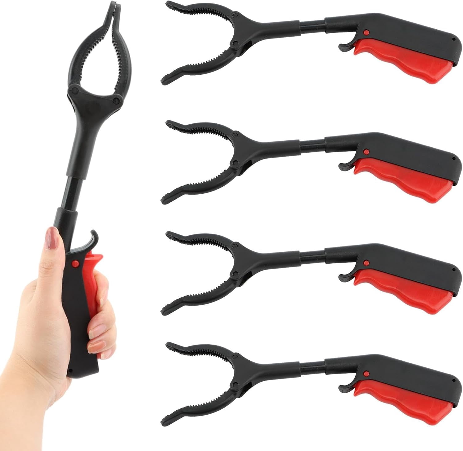 ABCISI Grabber Tool, 4pcs 30cm/12inch Grabber Reacher Tool Claw Rubbish ...