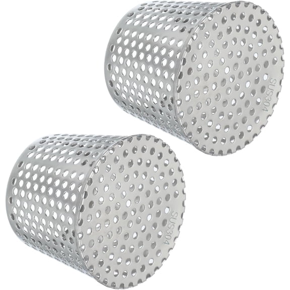 ABCISI Gutter Guard Filter 4.3"-3.5", 2 Pcs PVC Termination Cap Mesh Screen Roof Vent Cover Stainless Steel Conical Exhaust Pipe Cover Downspout Guard Filter Strainer for Downspout