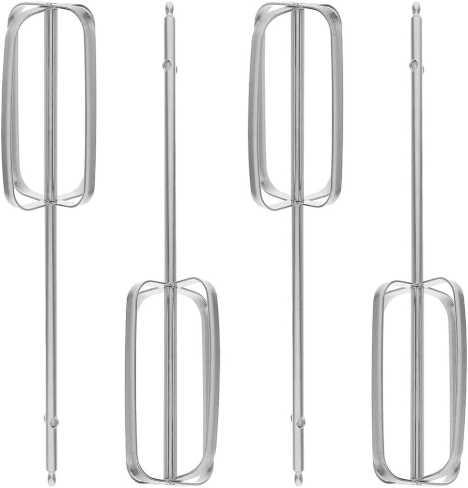 ABCISI Hand Mixer Beaters Attachments, 4pcs Stainless Steel Mixer Beaters Whisk, Fit Various Electric Drills, Universal Replacement Parts for Kitchen Dough Egg Baking