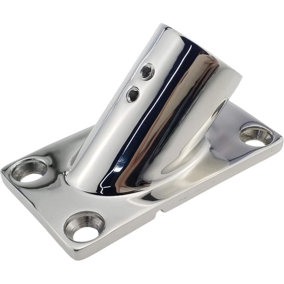 ABCISI Heavy Duty Boat Hand Rail Fitting, 45 Degree 1 inch Rectangular Base-Marine 316 Stainless Steel Deck Hardware