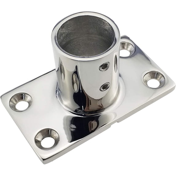 ABCISI Heavy Duty Boat Hand Rail Fitting, 90 Degree 1 inch Rectangular Base-Marine 316 Stainless Steel Deck Hardware