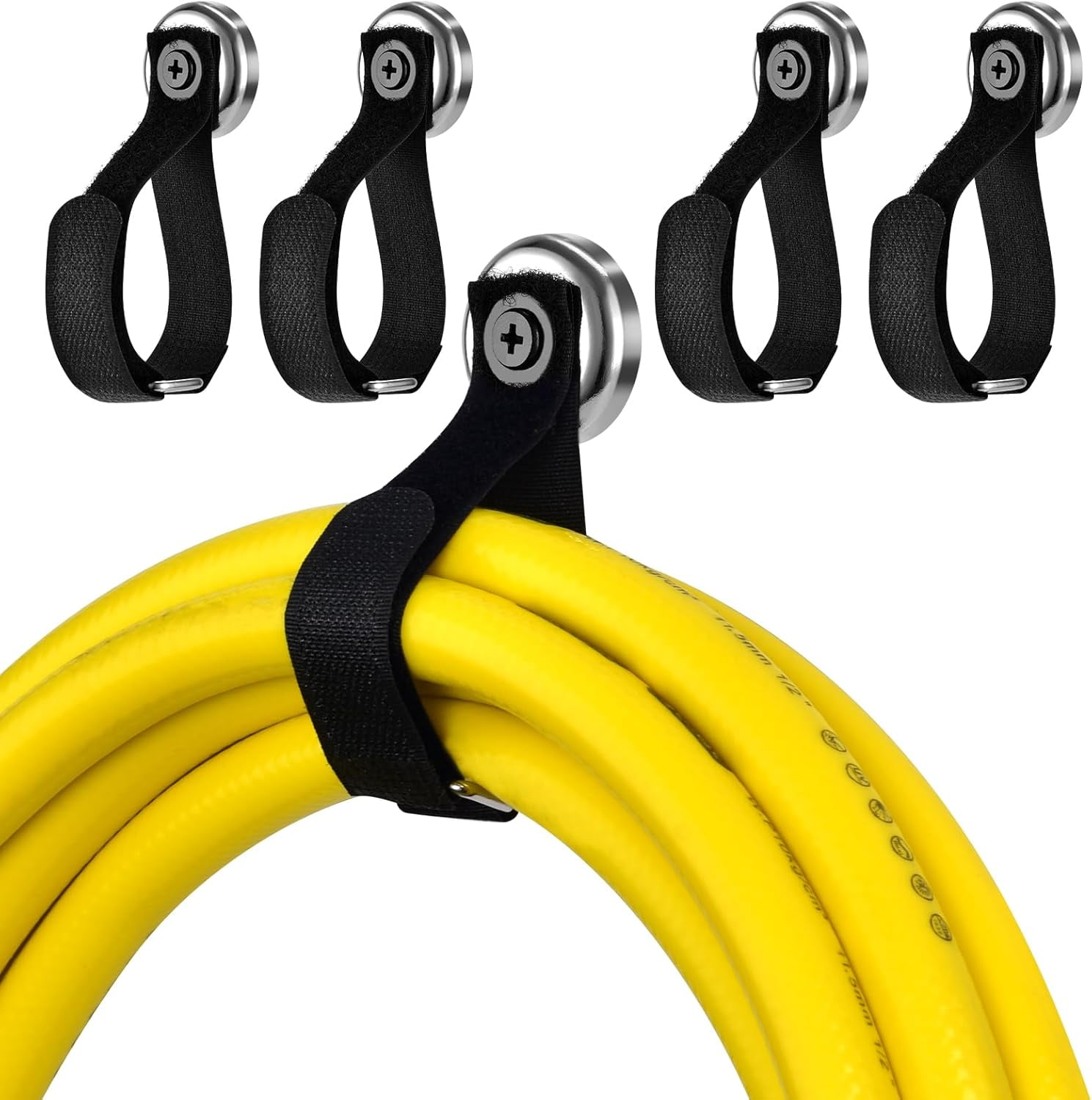 ABCISI Heavy Duty Magnetic Hooks, Magnetic Tool Holders, 40LBS Magnetic Garage Hooks, for Storing Cables, Ropes, Wires, and Cordless Tools in garages, workshops, Cruise, RVs, and Pickup（4pcs）