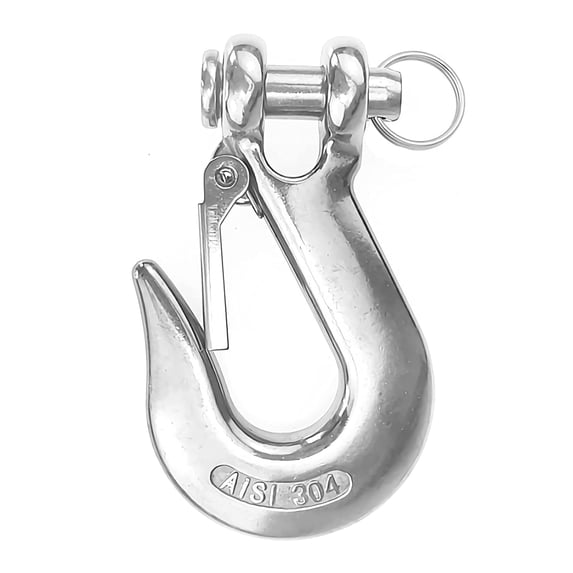ABCISI Heavy Duty Slip Hook, Lifting Winch Steel Slip Hook, High Strength Safety Trailer Hook, Load Trailer Clevis Hooks Stainless Transport 1/2 Inch 3000lbsf