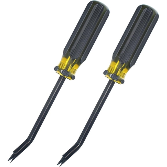 ABCISI Heavy Duty Staple Remover with Double Pronged Head, Tack Puller Industrial Staple Remover Upholstery Tool for Furniture Floor Carpet Carton, 2 Pack