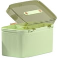 thumbnail image 1 of ABCISI Household Box, Portable Plastic Double Layer Medical Container with Transparent Lid,  First Aid Case Medical Case, Family Box Organizer with Security Lock (Avocado Green), 1 of 16