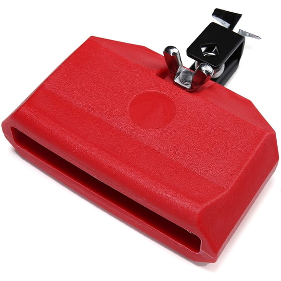 ABCISI Jam Block, Red Plastic Musical Percussion Blocks, Adjustable Mounting Bracket, Latin Drum Instrument Compatible for Various Music Genres, Enhancing The Rhythm of Musical Performance