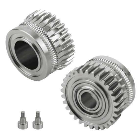 ABCISI K1 Extruder Gear 2Pcs Nickel-Plated Alloy Gears Compatible with Creality K1/K1C/K1 max/Ender 3 V3 and Ender 3 V3 Plus 3D Printers (2 pcs White)