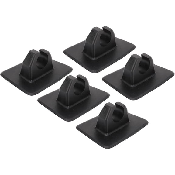 ABCISI Kayak Paddle Holder Clips, 5pcs Kayak Oar Clips, Plastic Inflatable Boat Oar Clip Fasteners with Paddle Rod Brackets for Fishing Canoe Accessories, Black