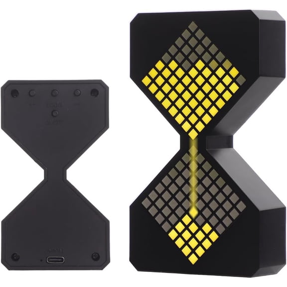 ABCISI LED Digital Electronic Hourglass Gravity Induction Timer, 1 to 30 Minutes Free Adjustment, DIY Digital Timer, Suitable for Kitchen, Room, Classroom, Office (Yellow)