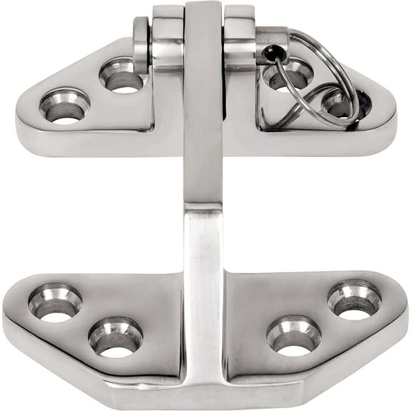 ABCISI Long Reach Stainless Hatch Hinge, Heavy Duty Marine Grade 316 Steel With Removable Pin - Ship RV Accessories Yacht Hardware (1PC)