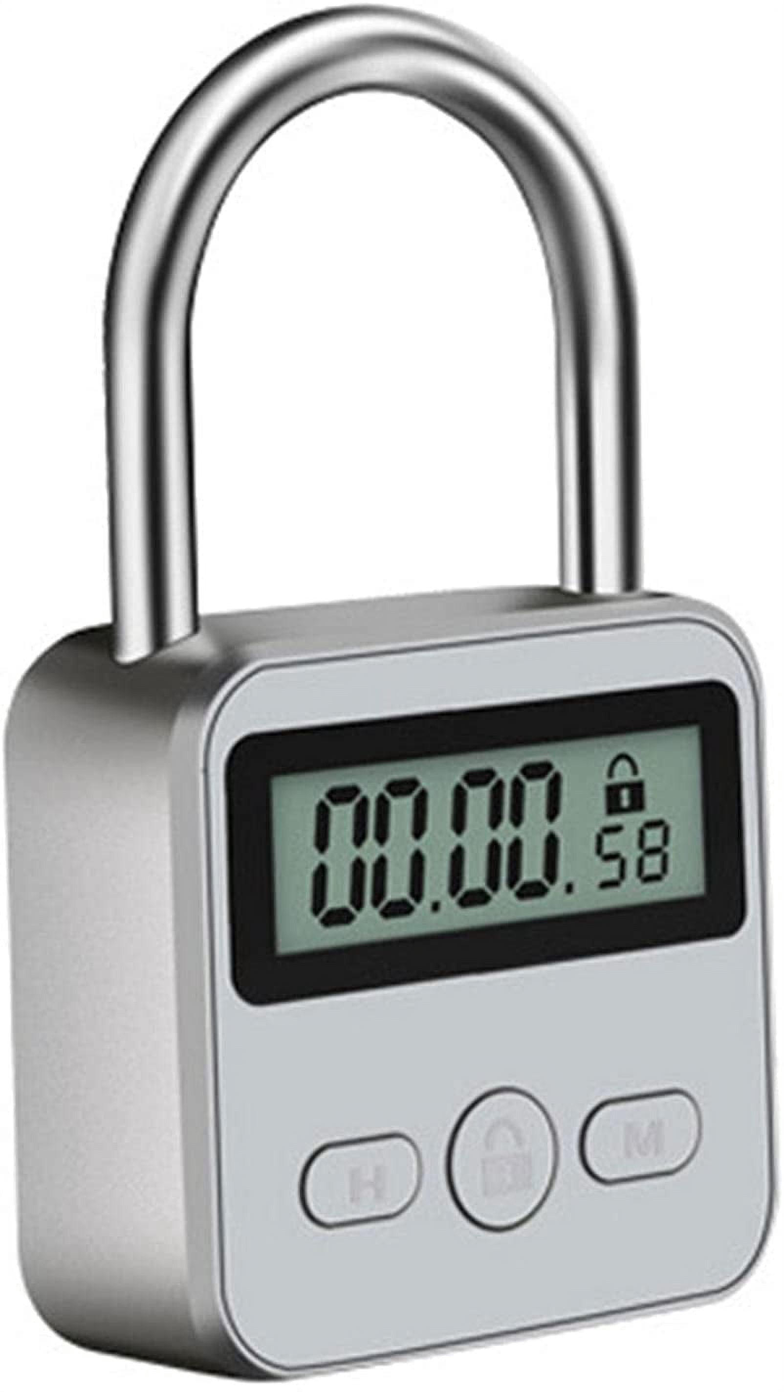 Timer Key Lock ABCISI Metal Timer Lock, 99 Hours Max Timing Lock, USB Rechargeable ...