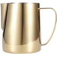 thumbnail image 1 of ABCISI Milk Frothing Pitcher, 12oz/350ml Gold Steamer Cup Stainless Steel Espresso Steaming Pitcher Milk Jug for Espresso Machines, Cappuccino, Latte Art  (600ml), 1 of 10