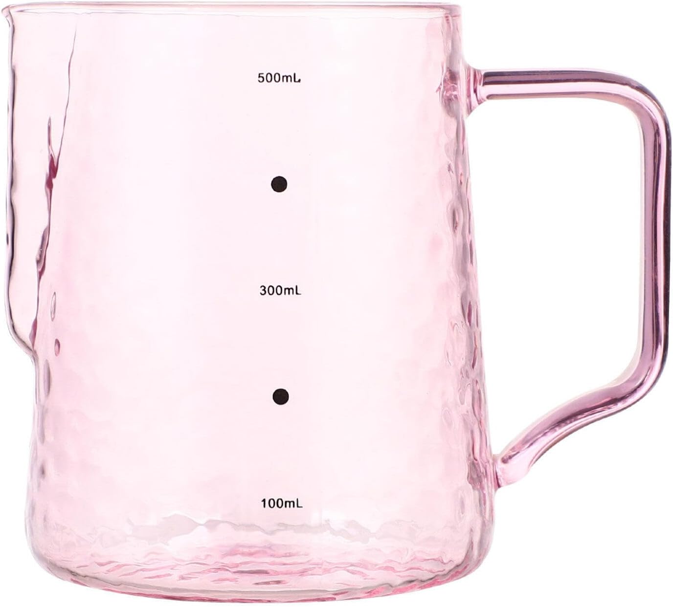 ABCISI Milk Frothing Pitcher, Pink Glass Measuring Cups, Coffee Creamer ...