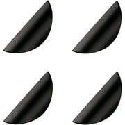 ABCISI Modern Light Brushed Cabinet Pulls, Furniture Hardware Collection, Cabinet Handles, Drawer Pulls, Door Pulls, Kitchen Cupboard Handle, Pack of 4 Black, S-4PCS, 1.3Hole Center