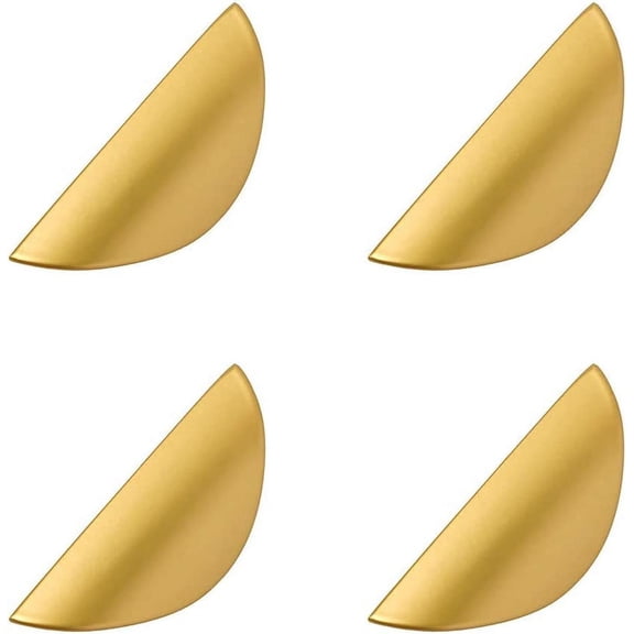 ABCISI Modern Light Brushed Cabinet Pulls, Furniture Hardware Collection, Cabinet Handles, Drawer Pulls, Door Pulls, Kitchen Cupboard Handle, Pack of 4 (Gold, S-4PCS, 1.3"Hole Center)