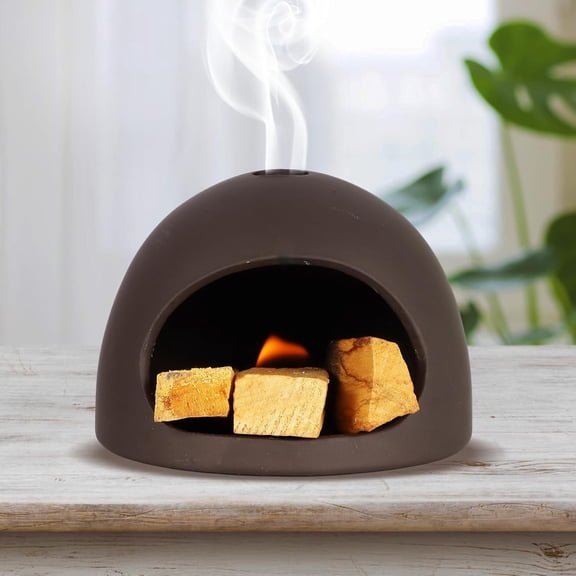 ABCISI Multi-Functional Palo Santo Burner, Palo Santo Holder, Stick and Sage Smudging Bowl, Modern Incense Burner with Chimney, Ash Catcher, Suitable for Spiritual Rituals, Yoga, Meditation(Circular)