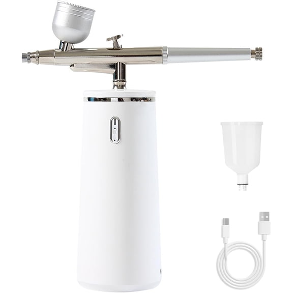 ABCISI Nano Facial Steamer - Rechargeable & Portable High Pressure Face Oxygen Sprayer Machine, 0.3mm Nozzle Micro Mist Skin Hydrator, Essential Water Infusion Facial Spa Treatment, White